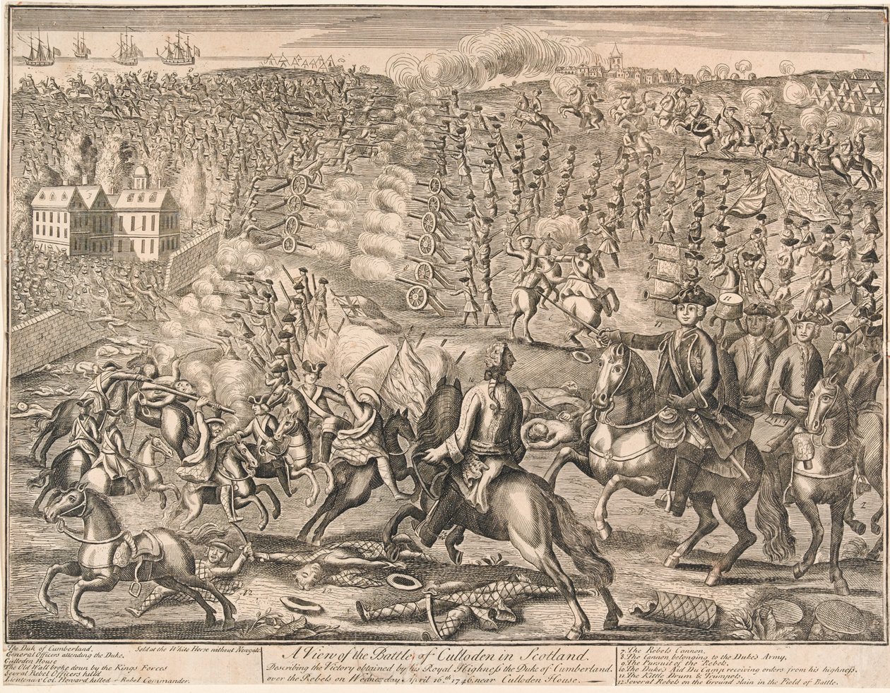 ?Eine Ansicht der Schlacht von Culloden in Schottland?, 1746 von Unknown