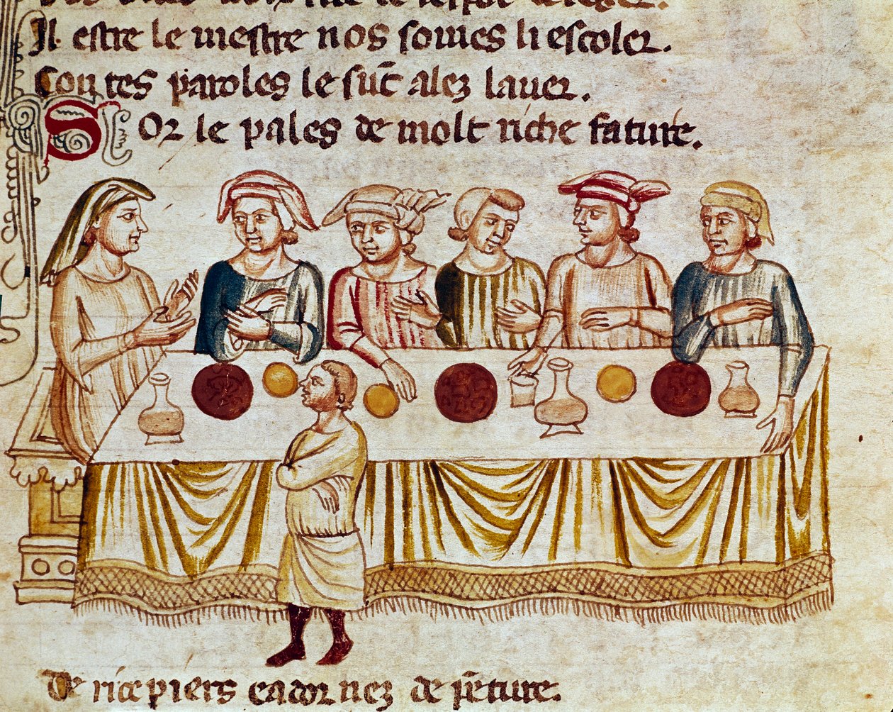 Eine Bankettszene: Ein König und seine Gäste von Unknown artist