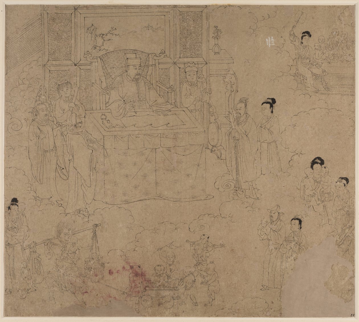Album mit daoistischen und buddhistischen Themen: Könige der Hölle: Blatt 28 von Unknown artist