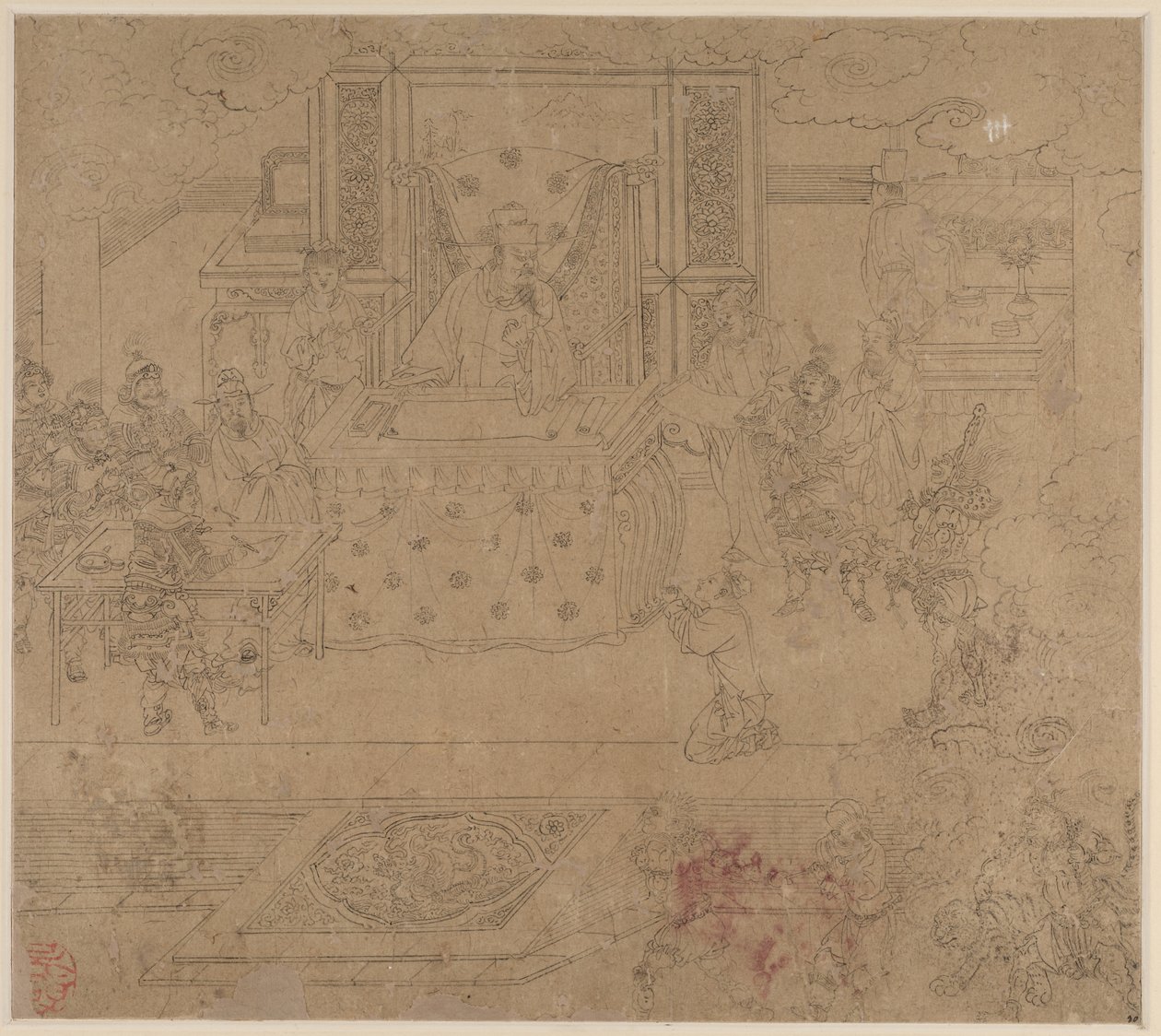 Album mit daoistischen und buddhistischen Themen: Könige der Hölle: Blatt 30 von Unknown artist