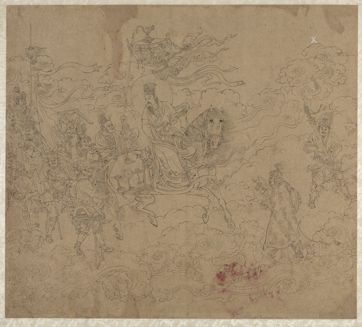 Album der daoistischen und buddhistischen Themen: Prozession der daoistischen Gottheiten: Blatt 4 von Unknown artist