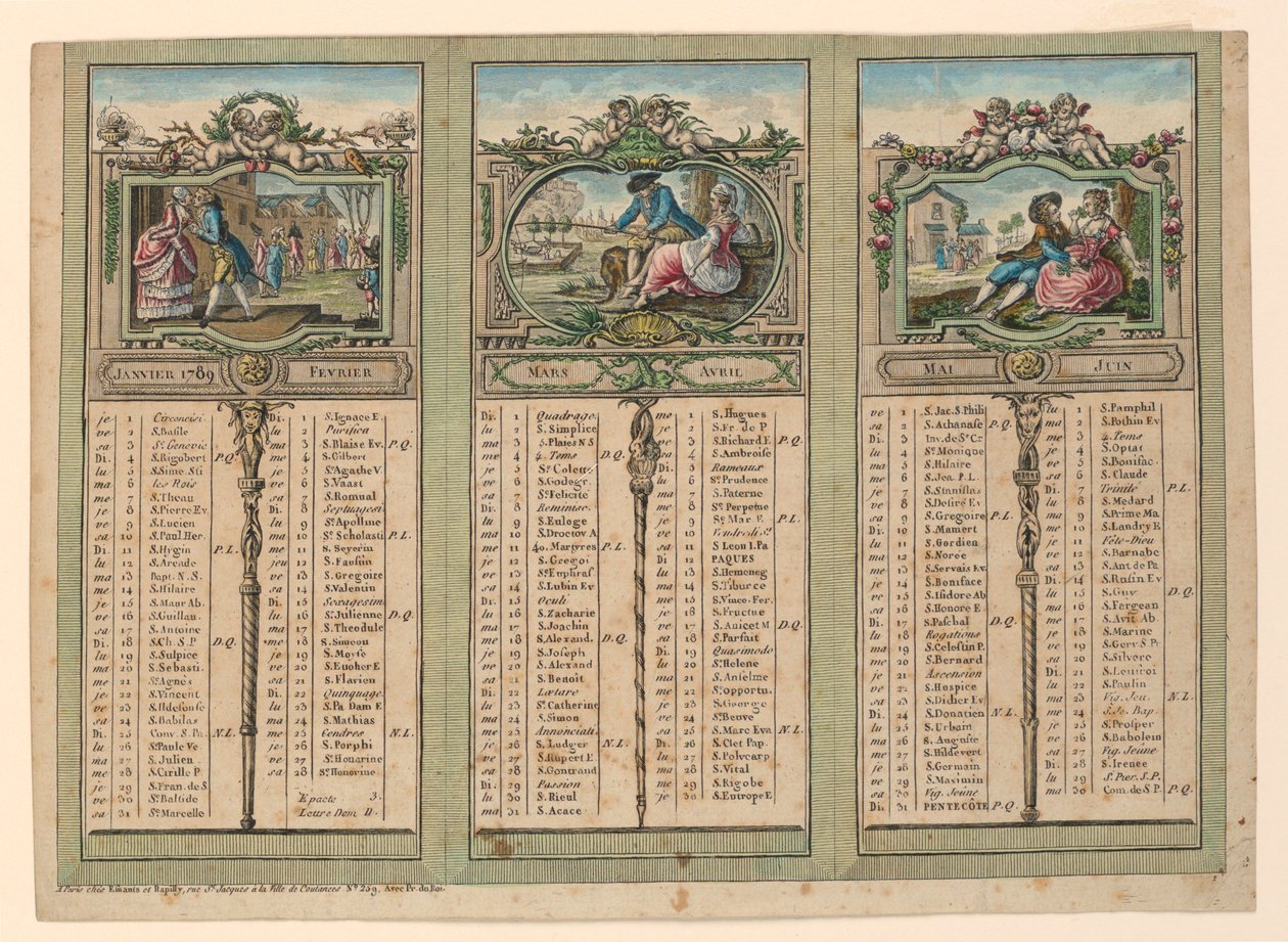 Almanach für 1789 von Unknown artist