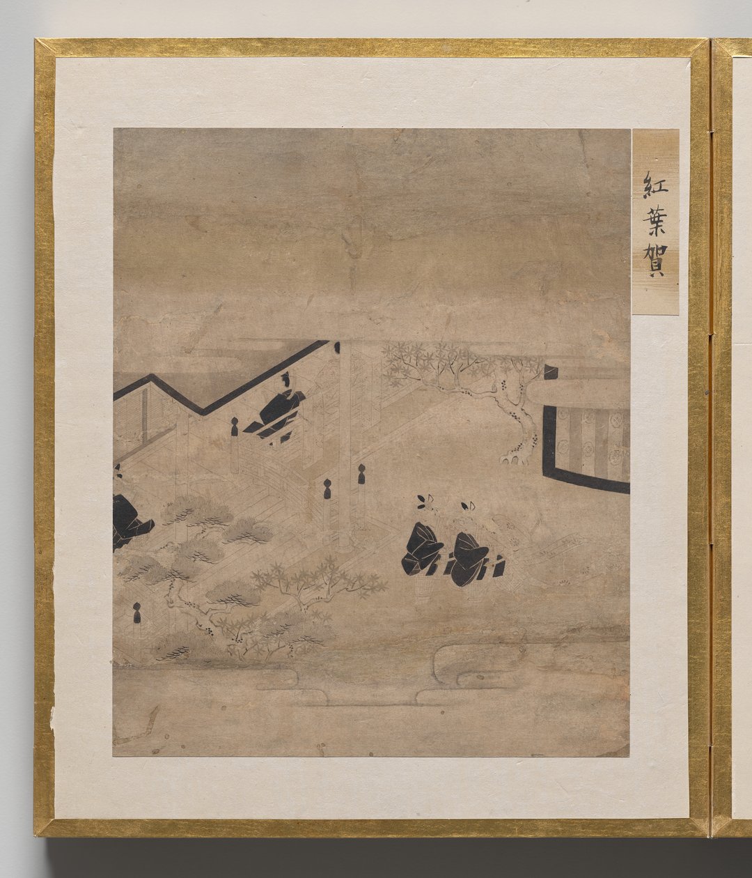 Herbstlicher Ausflug aus dem Album der Illustrationen für die Geschichte von Genji von Unknown artist