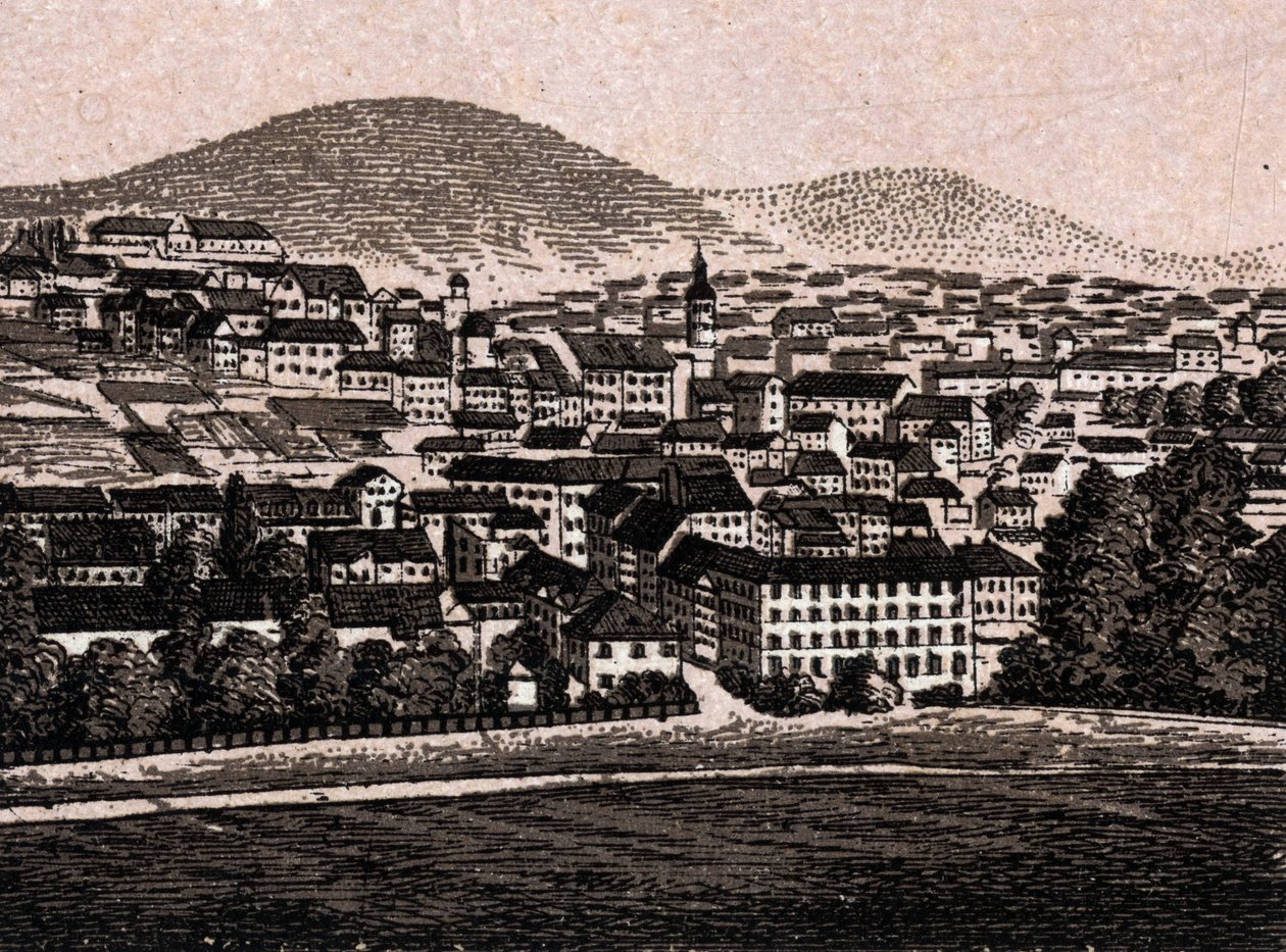 Baden-Baden, Deutschland: Blick auf die Stadt. aus 