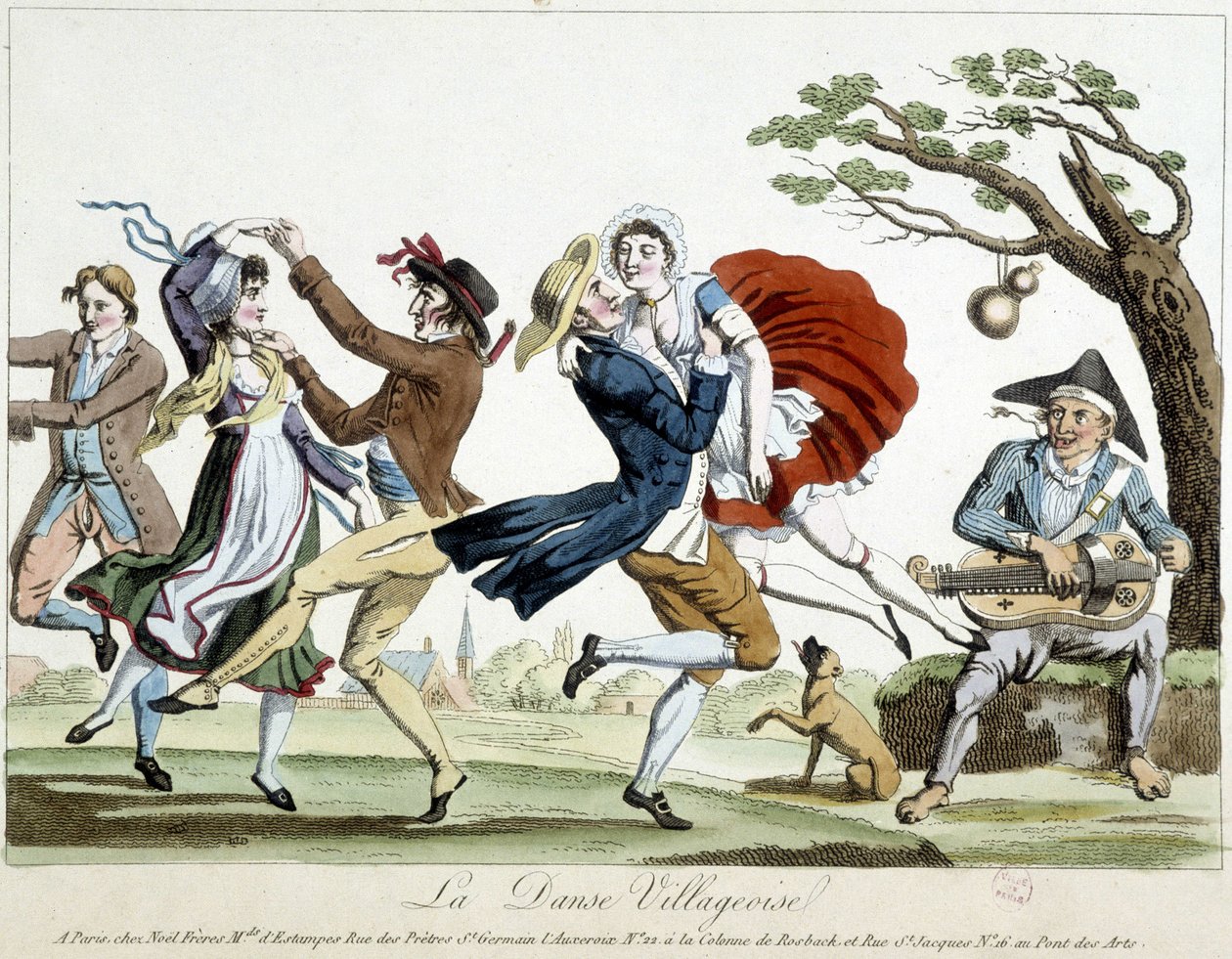 Ball: Dorftanz - n.d., späte 18. Jahrhundert, Carnavalet. von Unknown artist