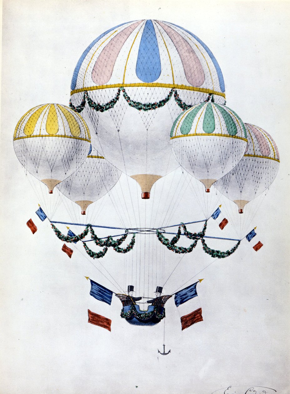 Ballonflottille von Eugène Godard (1827 - 1890) von Unknown artist