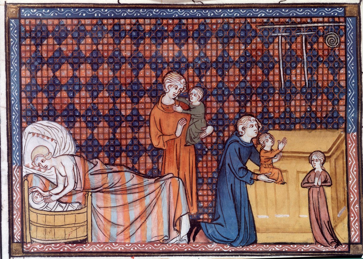 Geburt und Erziehung des Königs von Frankreich Ludwig IX. oder Saint Louis (1214-1270) von Unknown artist