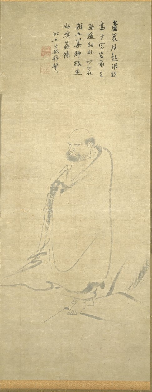 Bodhidharma überquert den Yangzi auf einem Schilfrohr von Unknown artist