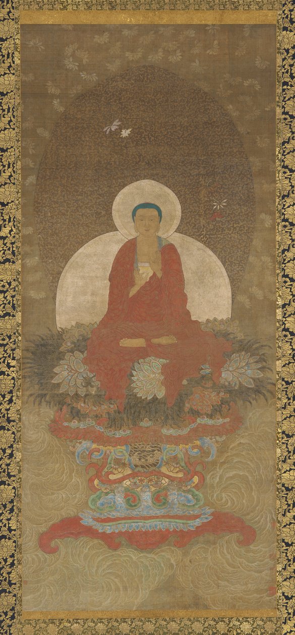 Buddha auf einer Matte aus Kusa-Gras thronend von Unknown artist
