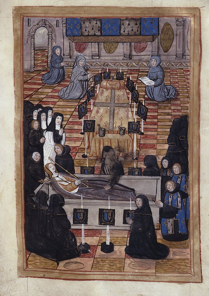 Beerdigung von Anne de Bretagne (1514) - Miniatur von Unknown artist