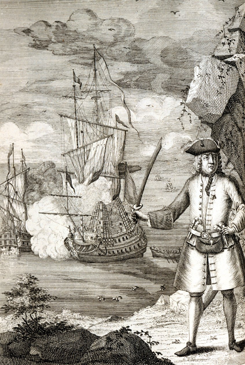 Captain Henry Avery nimmt eines der Schiffe des Großen Moguls von Unknown artist