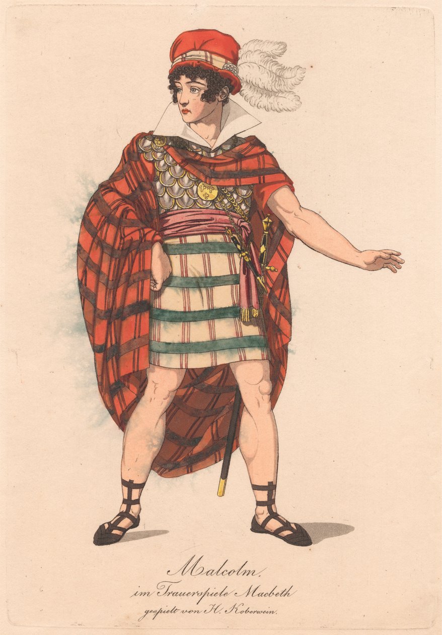 Charaktere aus einer deutschen Produktion von Macbeth (eine von sechs Radierungen) von Unknown artist
