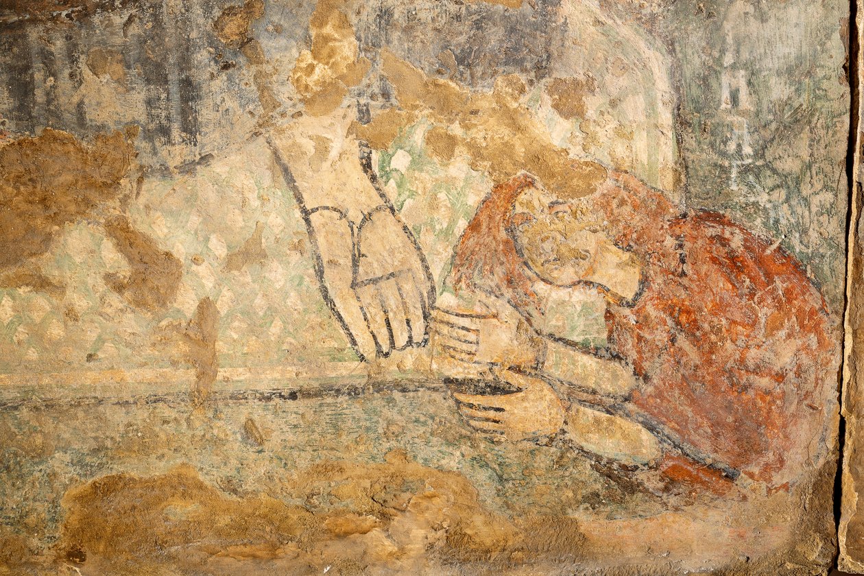 Christus segnet mit Magdalena zu seinen Füßen (Detail) von Unknown artist