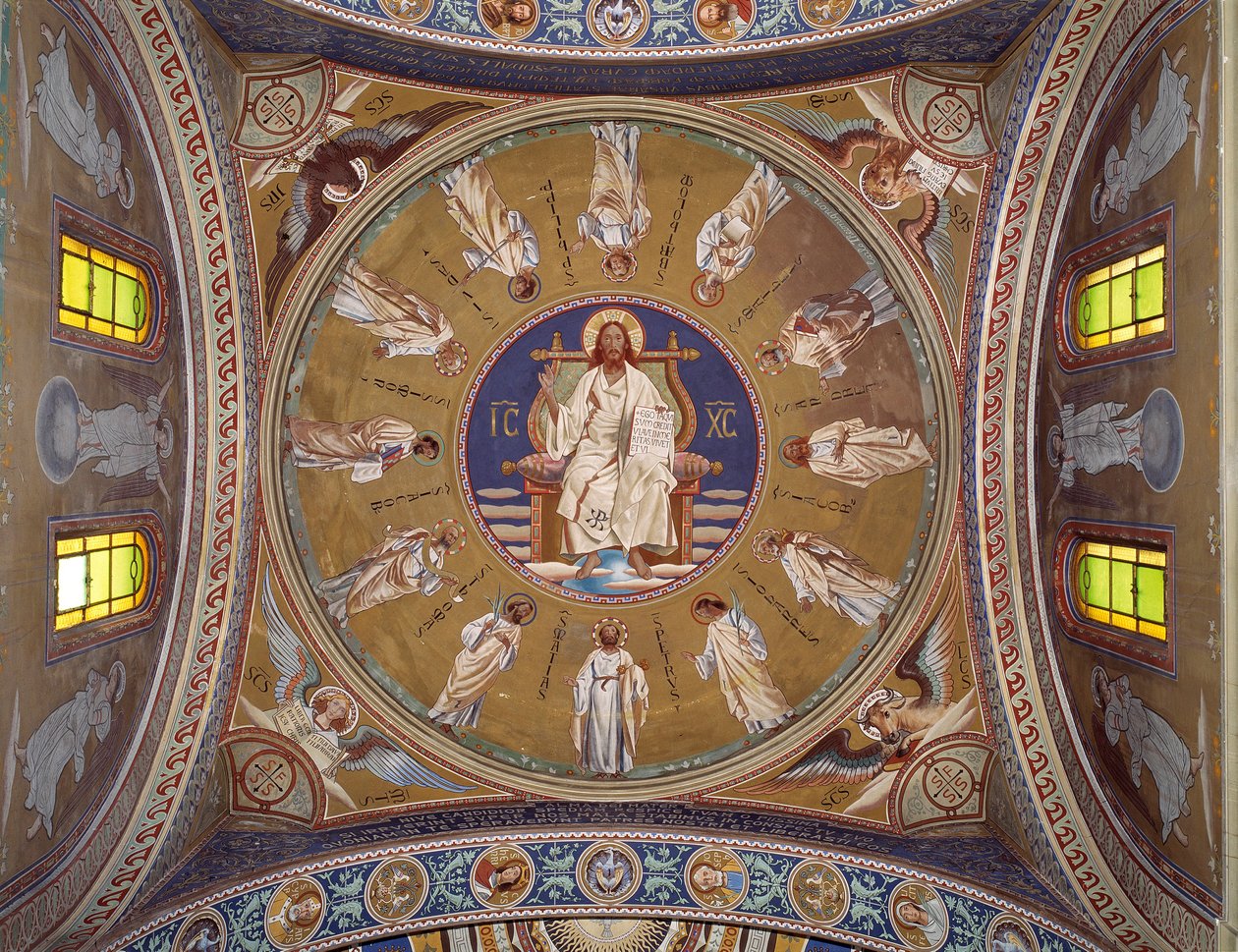 Christus Pantokrator mit den Aposteln von Unknown artist