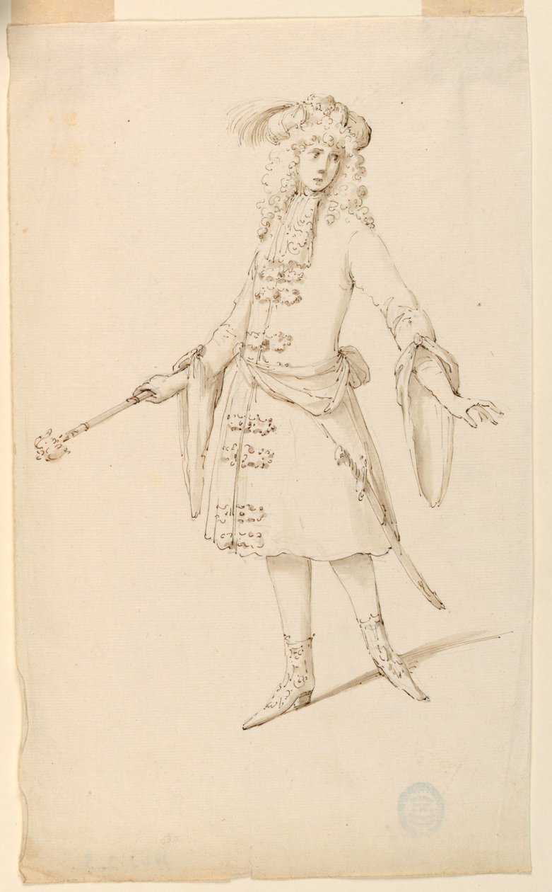 Kostümentwurf: Ein Edelmann, König oder Prinz für ein Ballett von Unknown artist