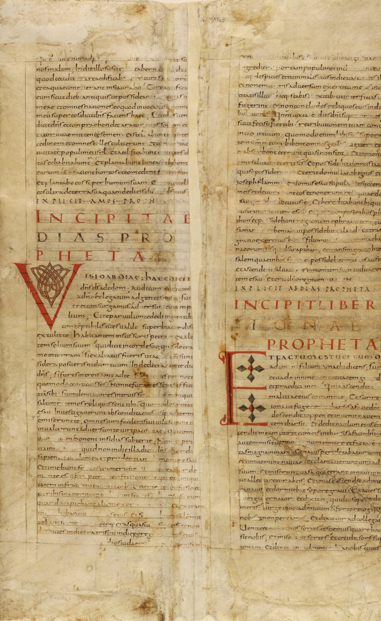 Dekorierte Initiale V; Dekorierte Initiale E von Unknown artist