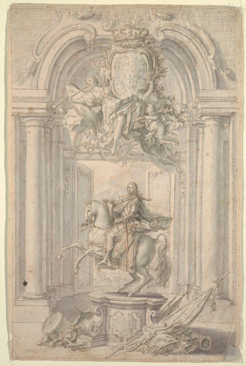 Entwurf für Reiterdenkmal von Karl III. von Unknown artist