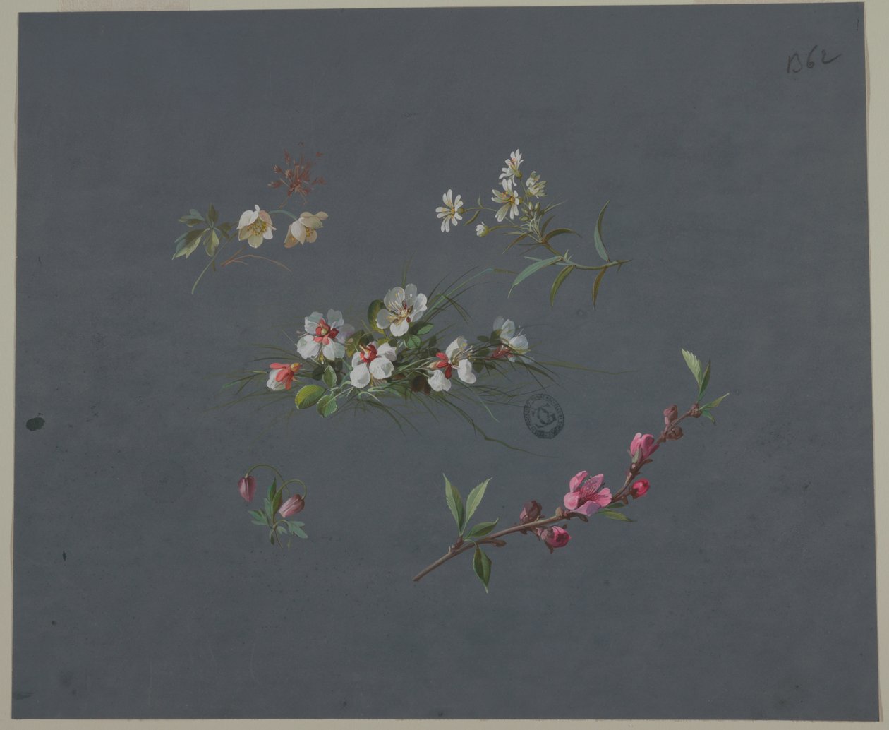 Design für Tapeten und Textilien: Blumen von Unknown artist