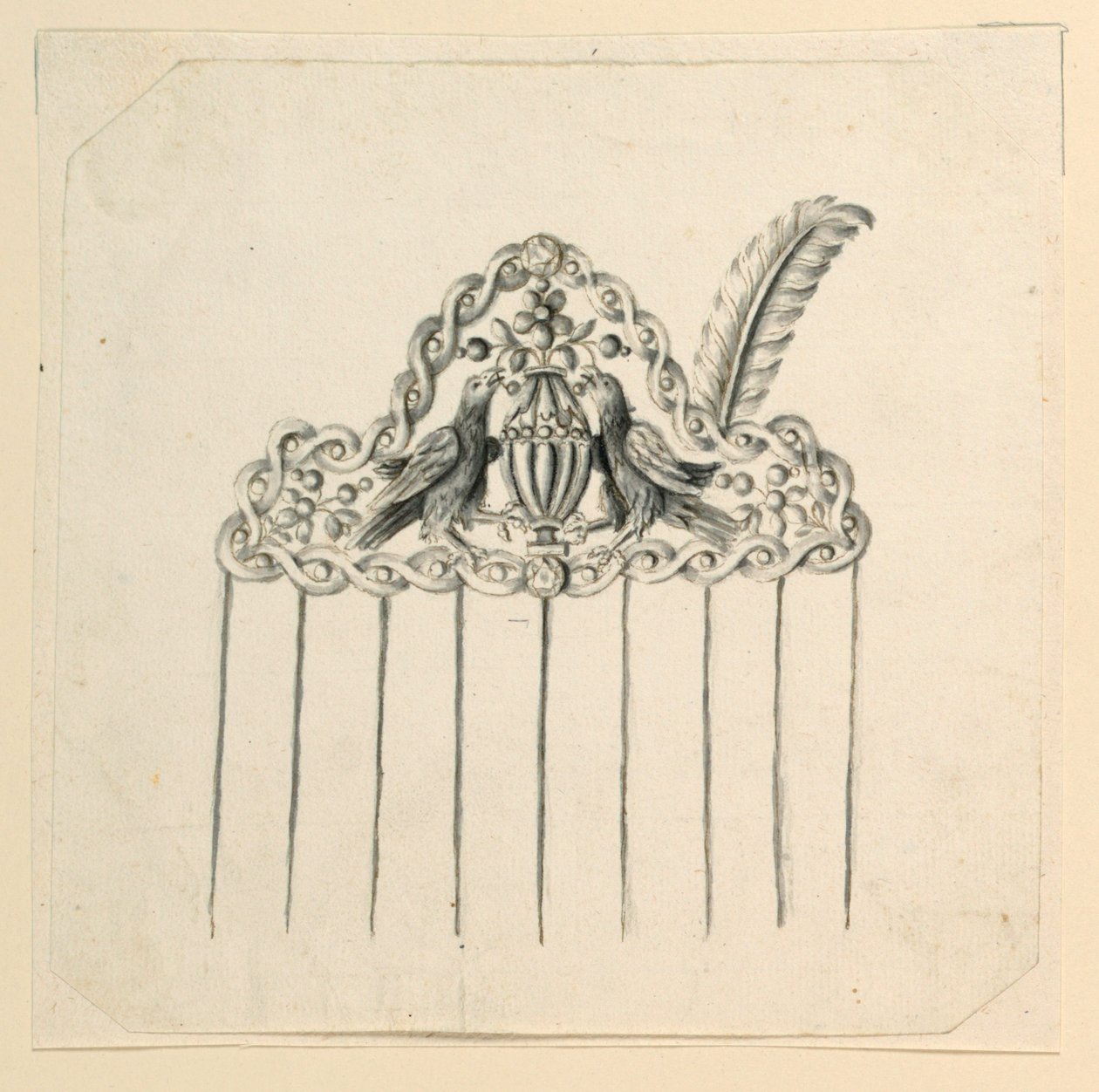 Entwurf für einen Kamm von Unknown artist