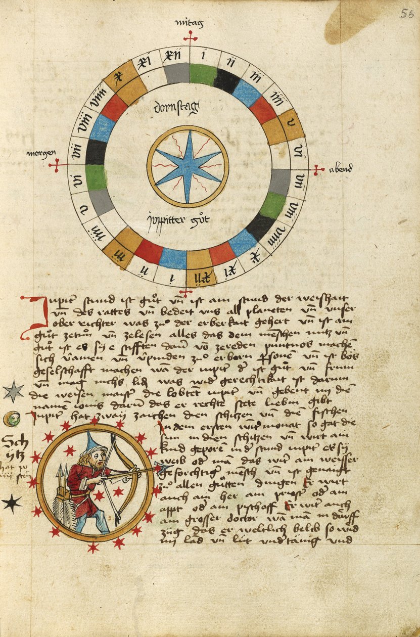 Diagramm für Donnerstag; Schütze von Unknown artist