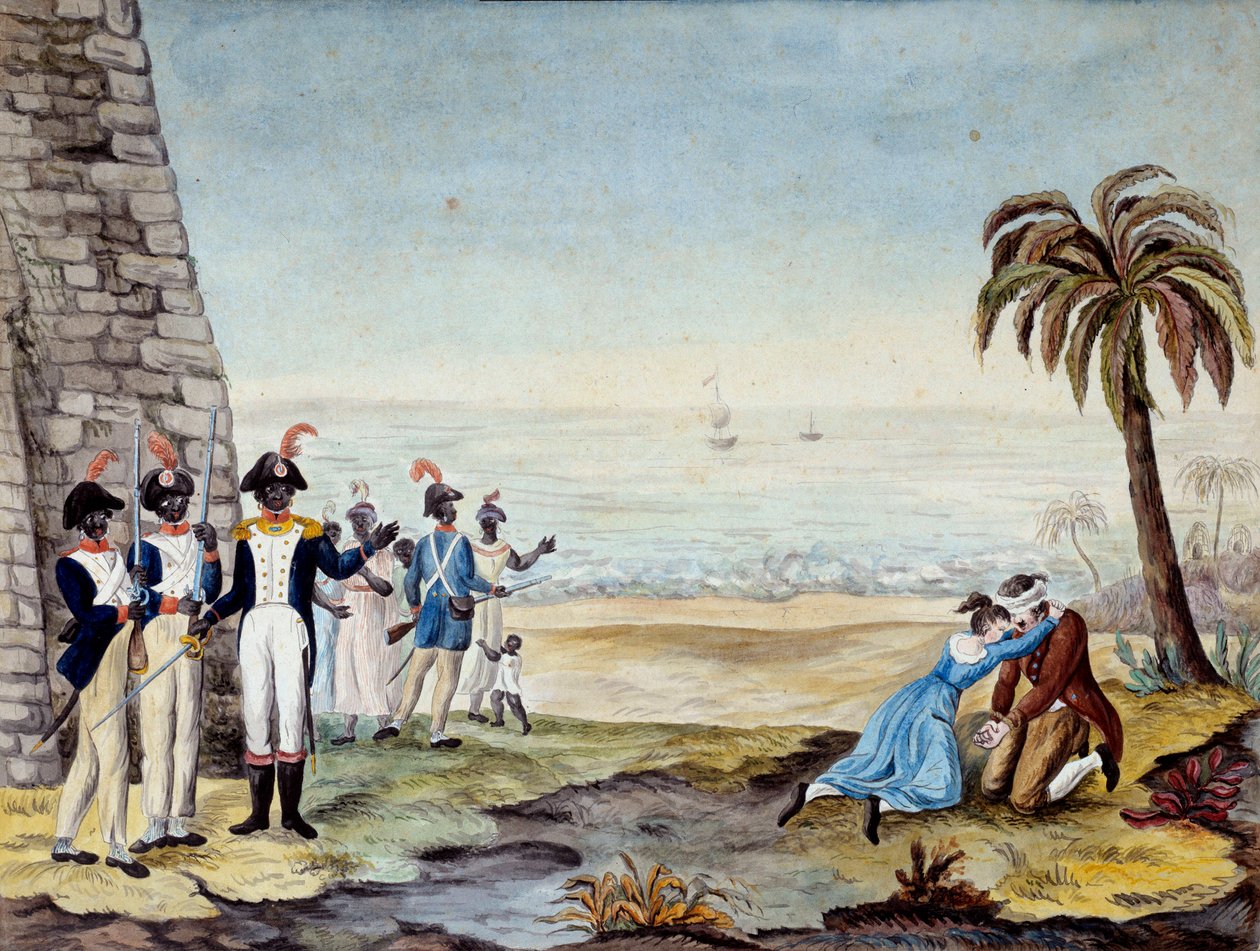 Hinrichtung eines Siedlers während des Aufstands in Santo Domingo 1791 von Unknown artist