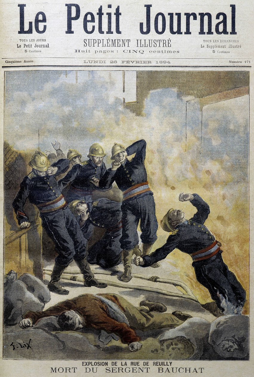 Feuerwehrleute: Explosion der Rue de Reuilly - in „Le Petite Journal“ von Unknown artist