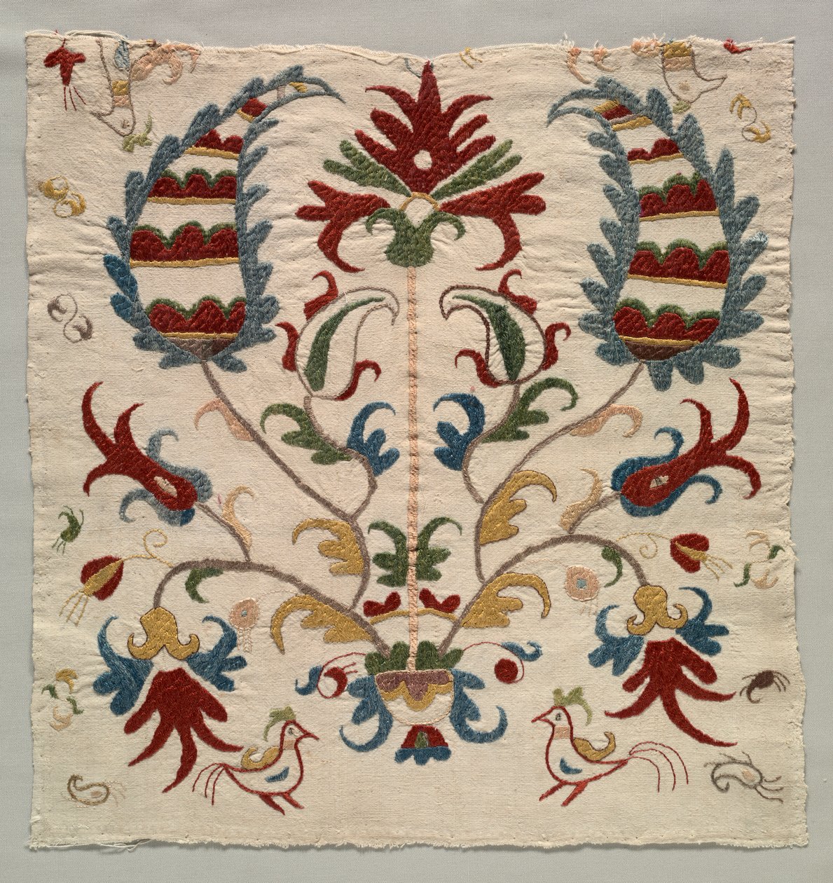 Fragment eines Kissenbezugs oder Paneel eines Bettüberwurfs von Unknown artist