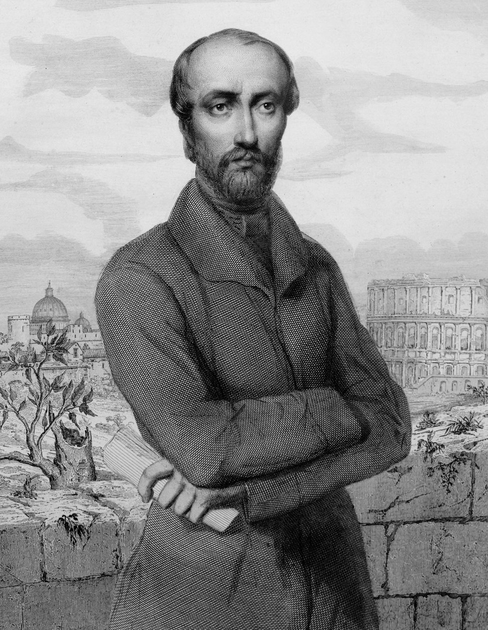 Giuseppe Mazzini, italienischer Patriot und Politiker - 1864 - Porträt des italienischen republikanischen Politikers Giuseppe Mazzini (1805-1872) von Unknown artist