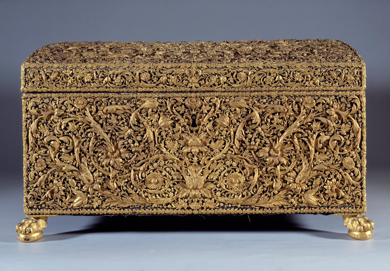 Goldene Schatulle bekannt als Anne von Österreich (1601-1666), geschenkt von Kardinal Jules Mazarin (Giulio Raimondo Mazzarino oder Mazarino) (1602-1661) von Unknown artist