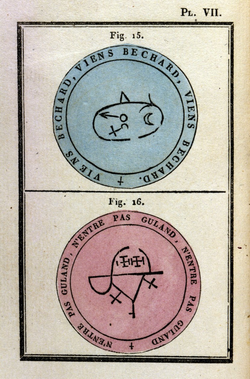 Grimoire von Papst Honorius zur Dämonenbeschwörung. Ausgabe von 1760. von Unknown artist