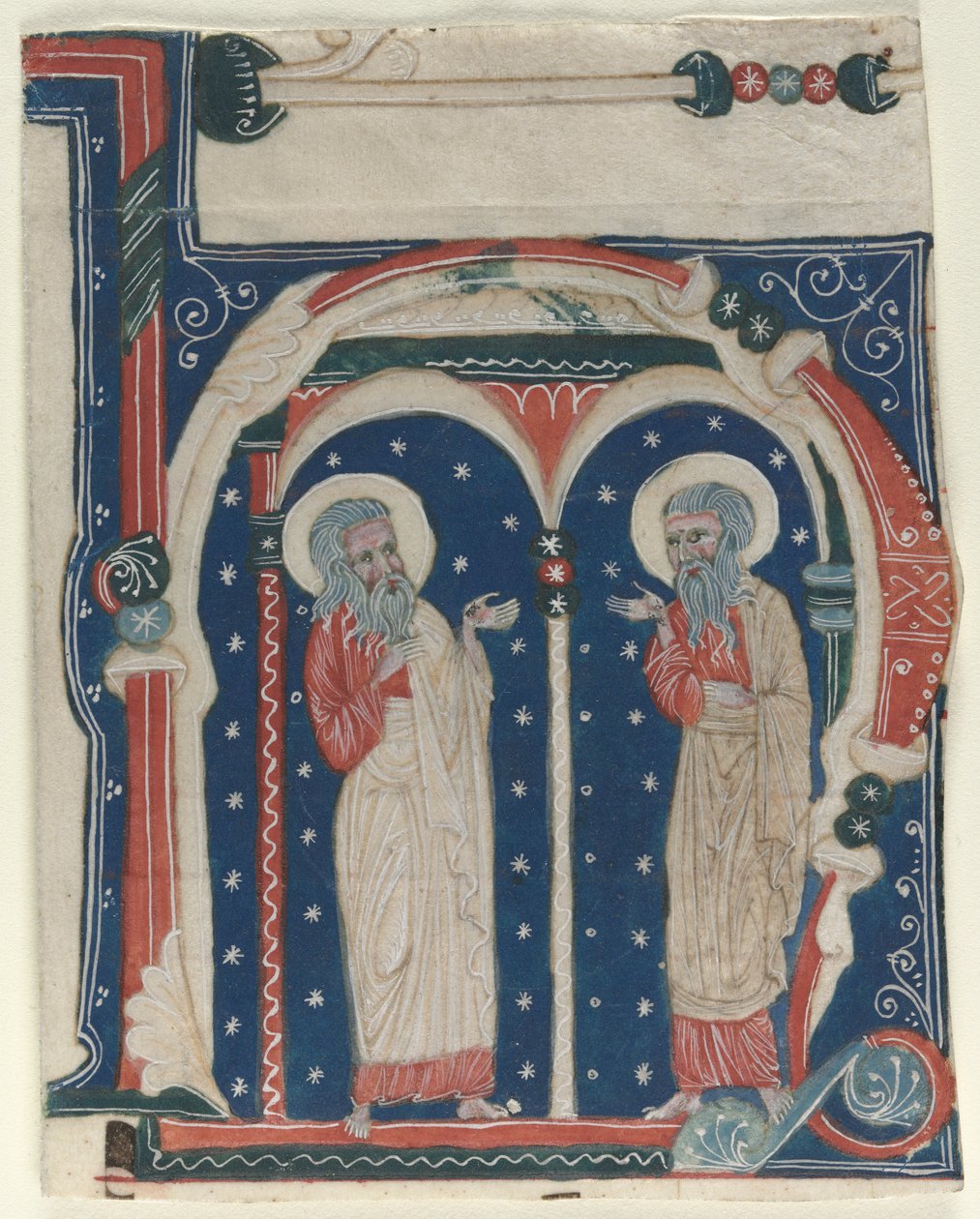 Historiierte Initiale (H) aus einem Antiphonar: SS. Paulus der Einsiedler und Antonius von Unknown artist
