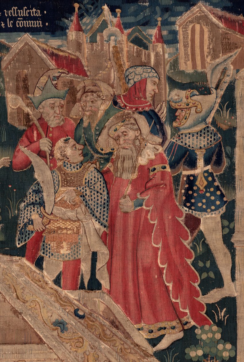 Geschichte von St. Piat und St. Eleuthère, Szene 12: Die Auferstehung der Tochter des Tribuns (Detail) von Unknown artist