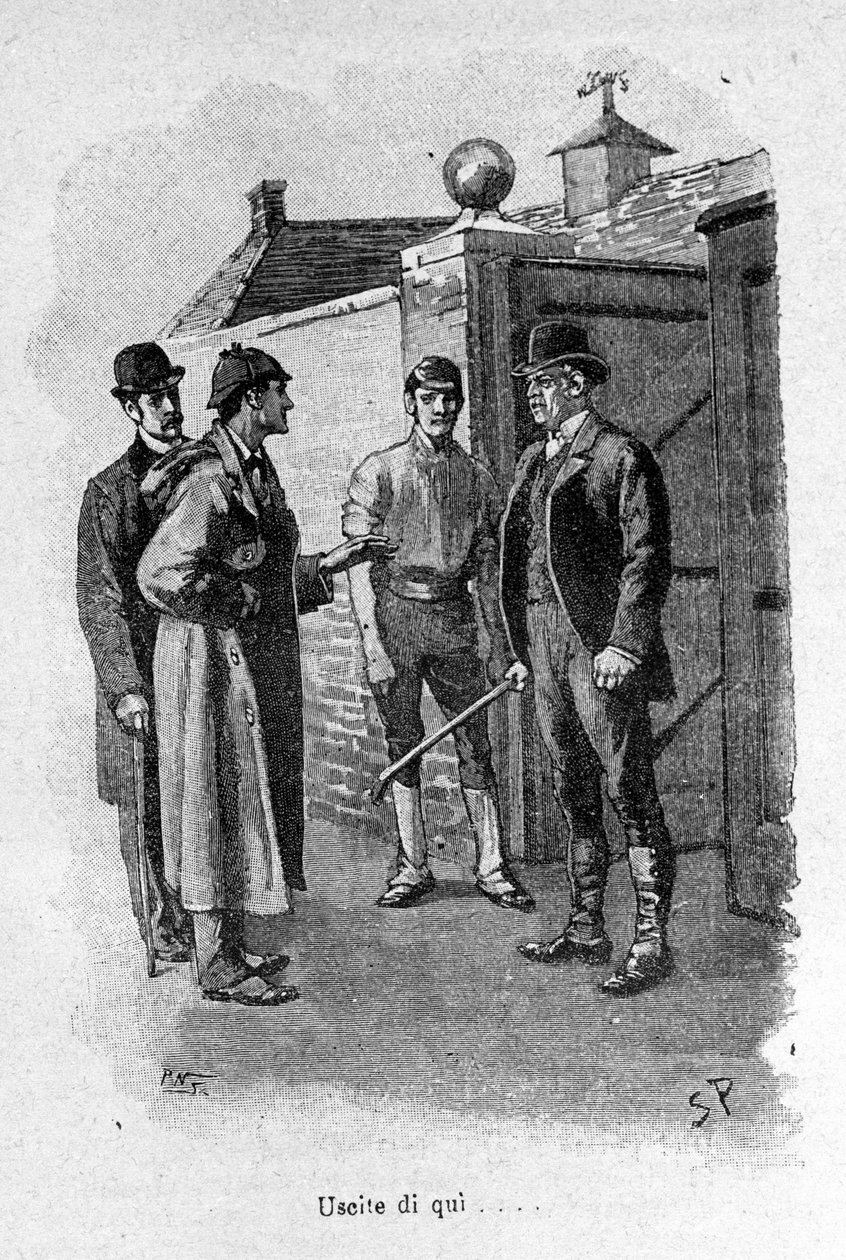 Illustration des Buches Sherlock Holmes. Ende des 19. Jahrhunderts. von Unknown artist