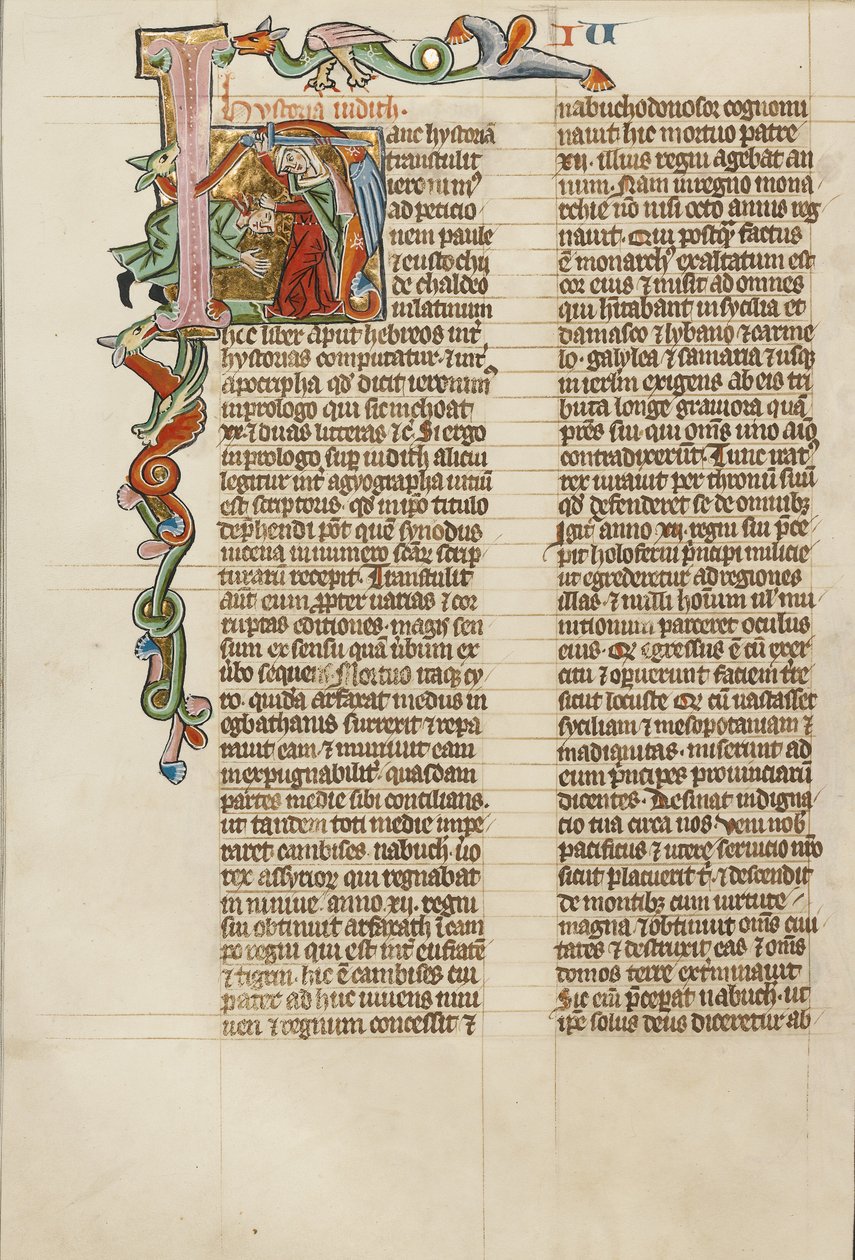 Initial H: Judith enthauptet Holofernes von Unknown artist