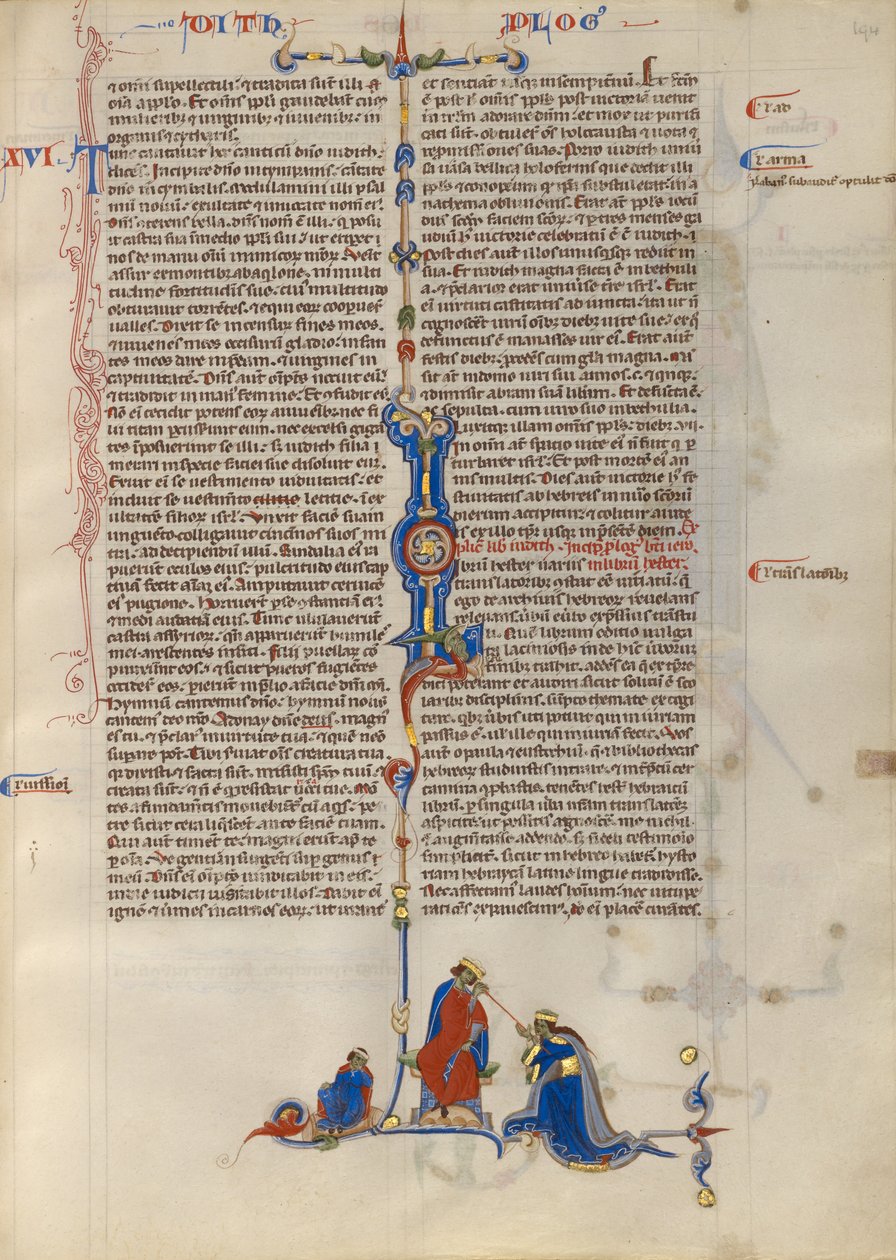 Initiale L: Esther vor König Ahasverus von Unknown artist