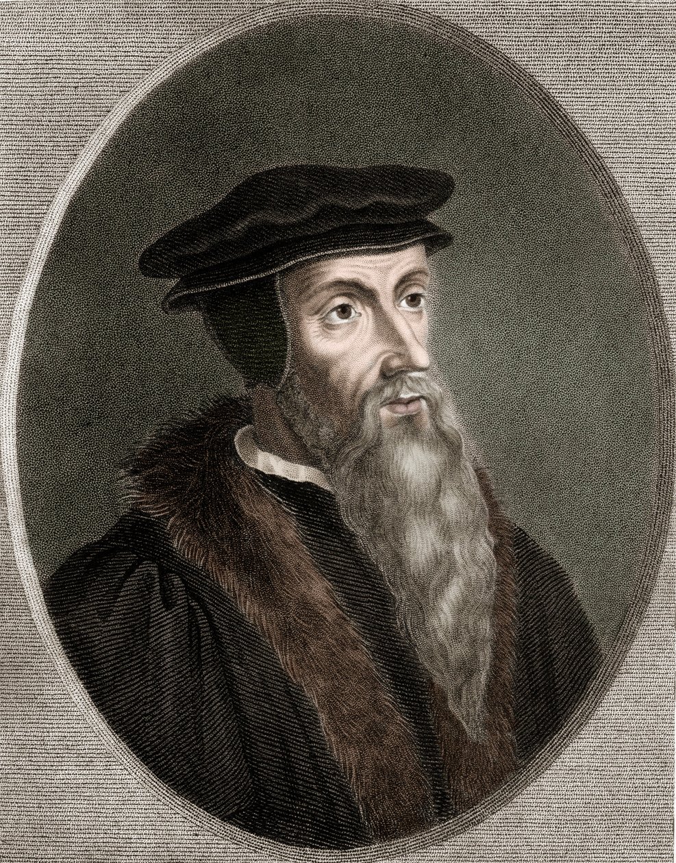 Johannes Calvin - Jean Calvin 1509-1564 - Stich - 19. Jahrhundert von Unknown artist