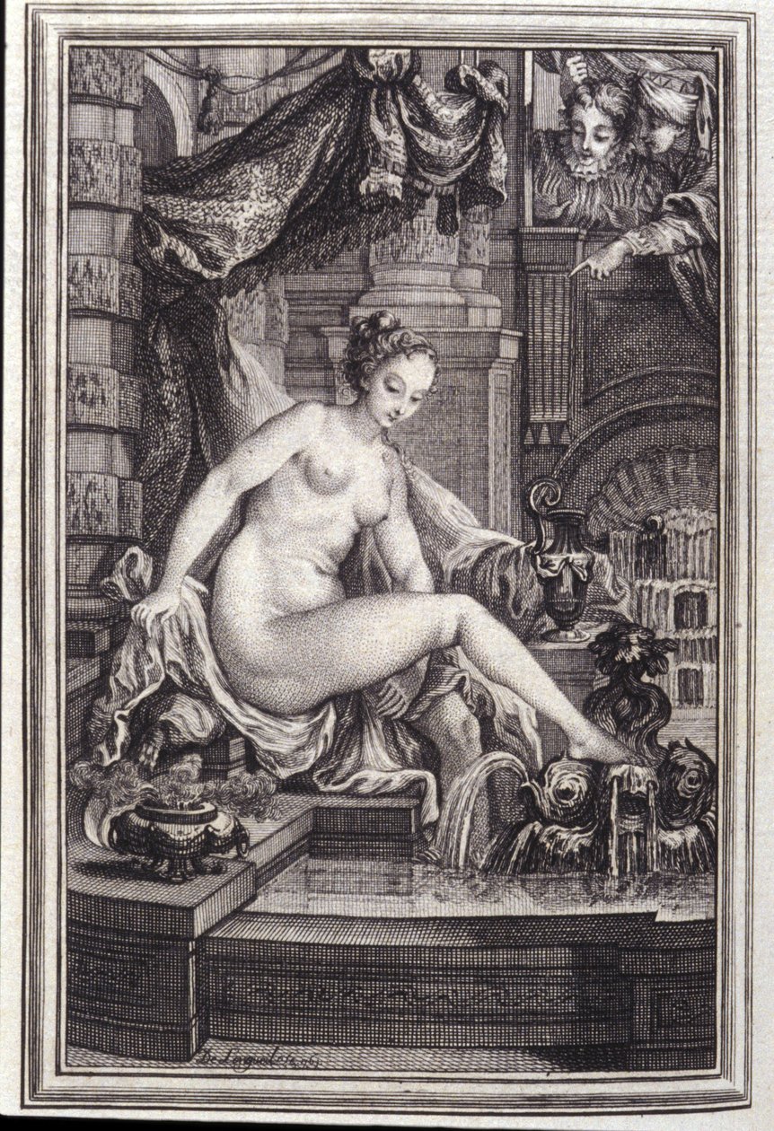 Der König Kandaules und der Meister im Recht - in „Tales et nouvelles en vers“ von Jean La Fontaine. 1762. von Unknown artist