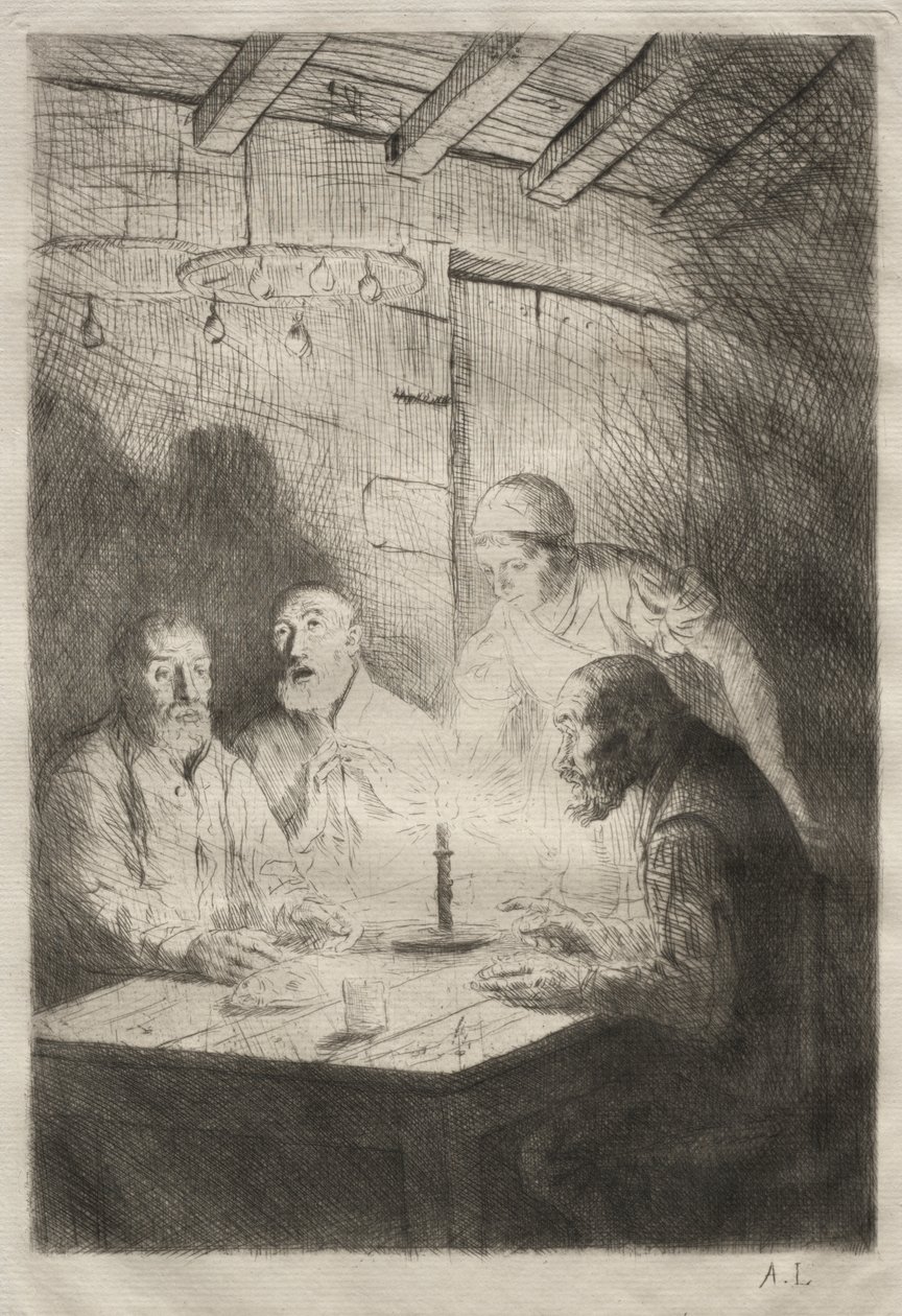 Das Abendessen bei Misère von Unknown artist