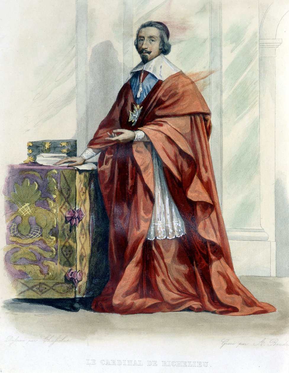 Le cardinal de Richelieu - in "Le Plutarque français", Ed. Mennechet von Unknown artist