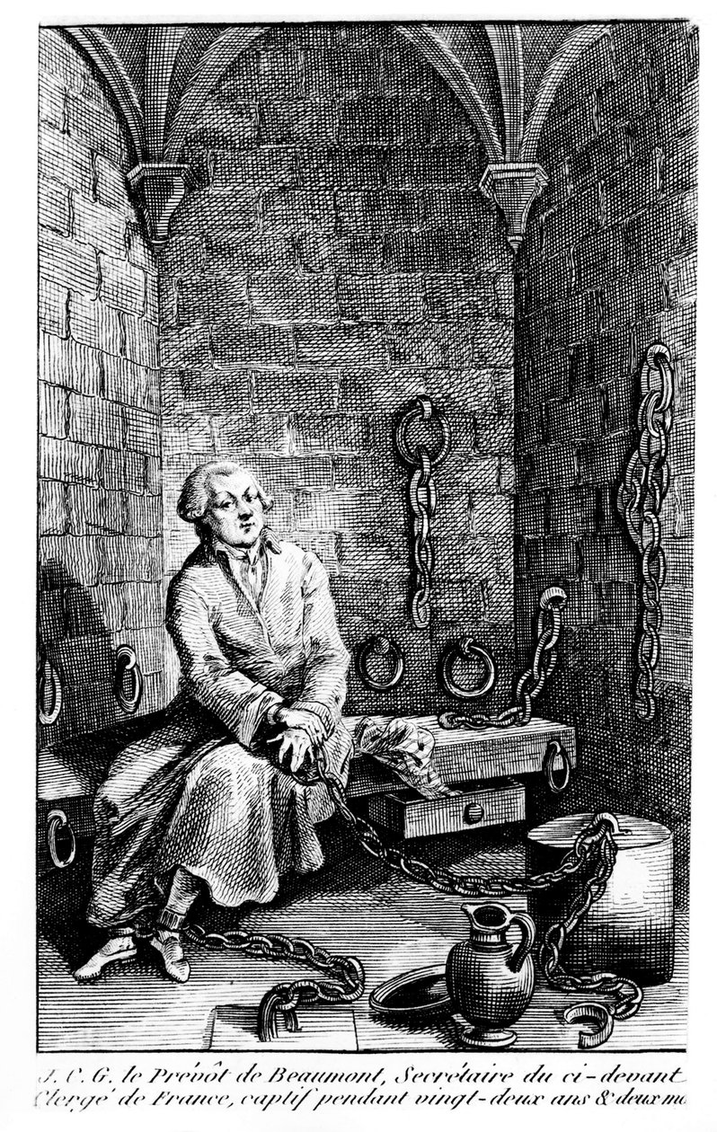 Le provost de Beaumont, Sekretär des französischen Klerus, 22 Jahre in der Bastille gefangen - anonyme Gravur, Musée Carnavalet von Unknown artist