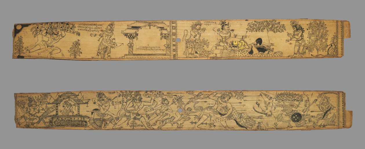 Blatt aus einer Romanze von Chandrabhanu und Lavanyavati von Upendra Bhanja (Inder, gestorben 1740) von Unknown artist