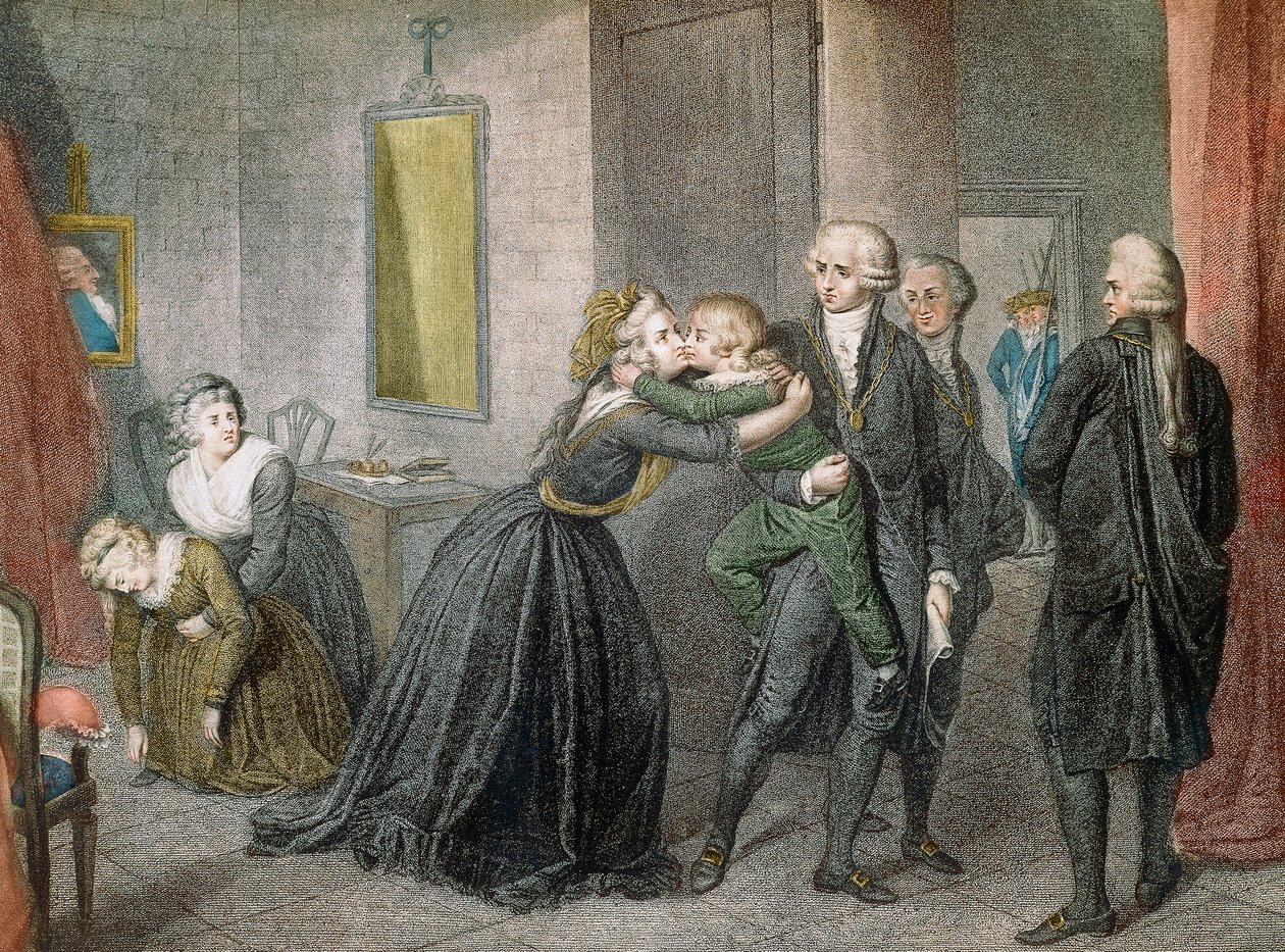 Louis XVII wurde am 3. Juli von seiner Mutter Marie Antoinette getrennt von Unknown artist