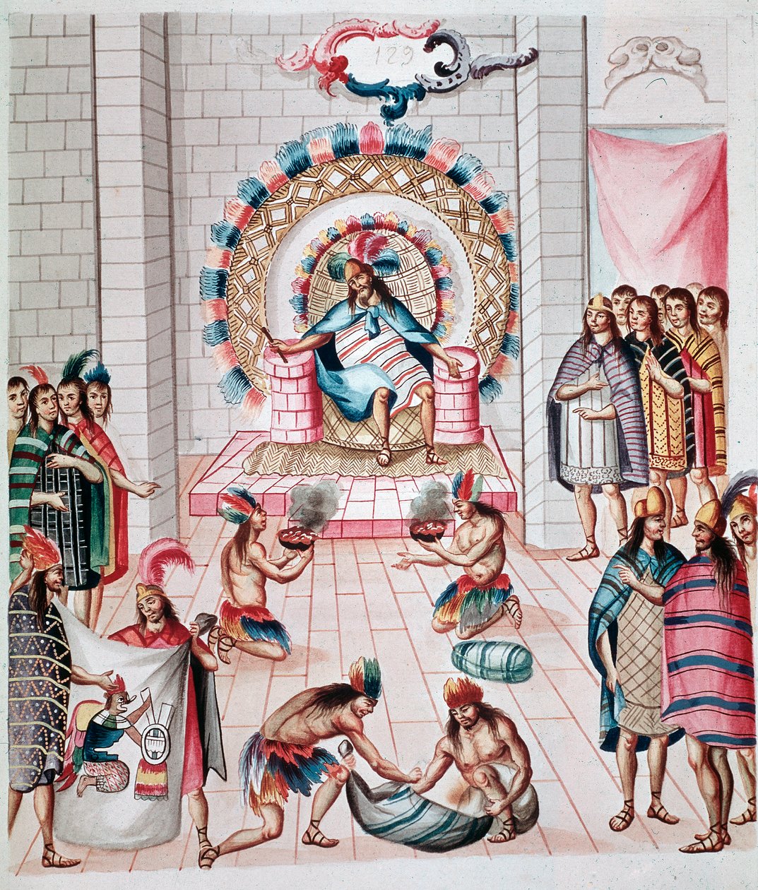 Opfergaben an den König (Aquarell, ca. 1770-1780) von Unknown artist