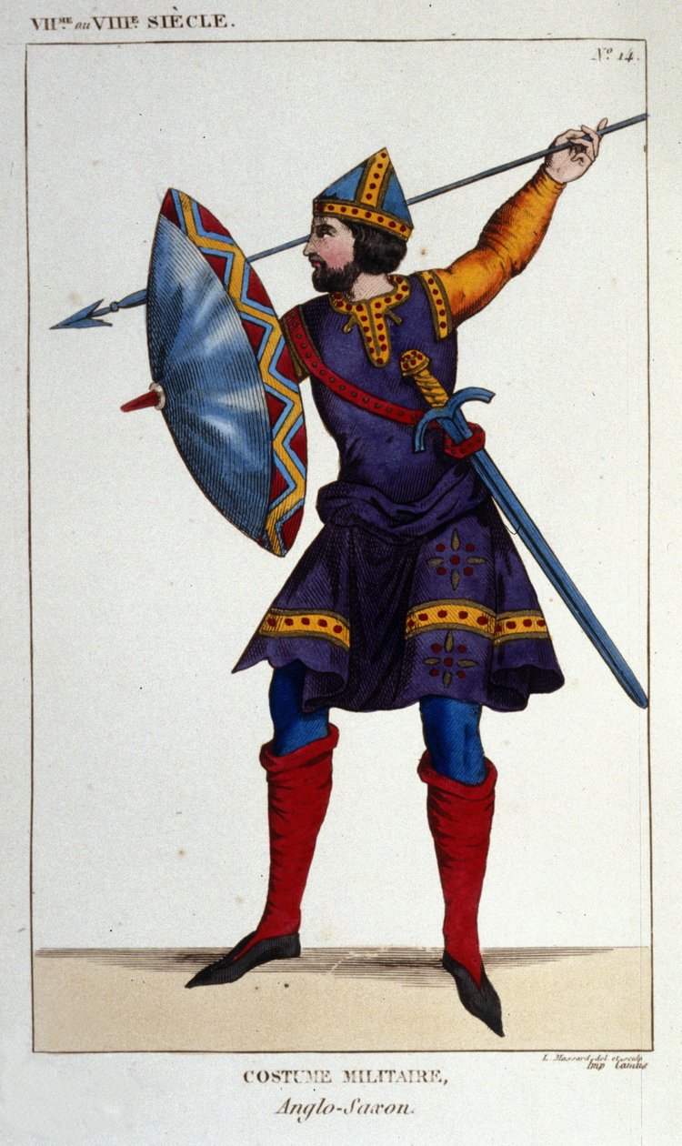Militärkostüm eines angelsächsischen Kriegers von Unknown artist