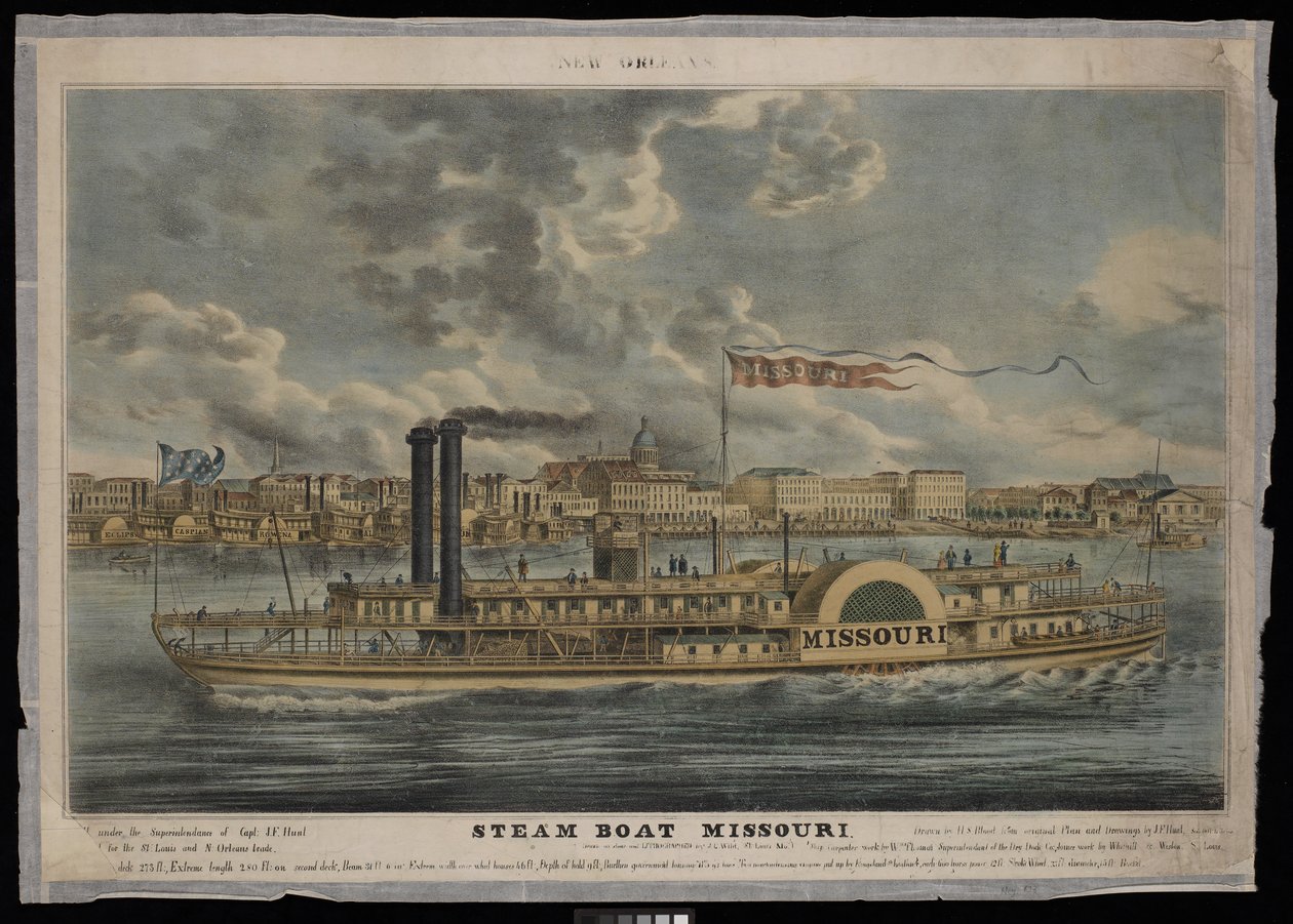 New Orleans. Dampfschiff Missouri von Unknown artist