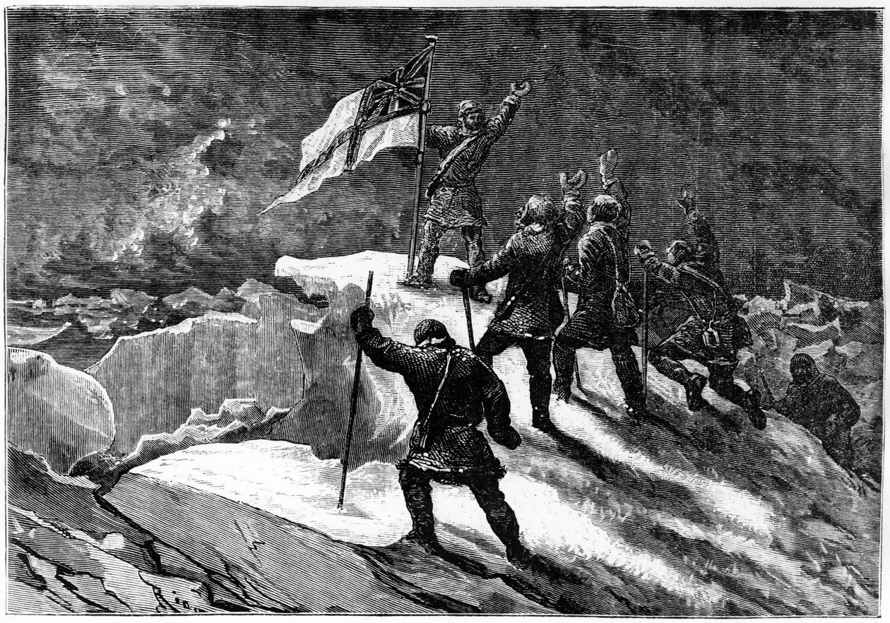 Nordpol: Britische Schiffe am nächsten Punkt zum Pol - Nares Georges S., Eine Reise zum Polarmeer, Paris: Hachette von Unknown artist