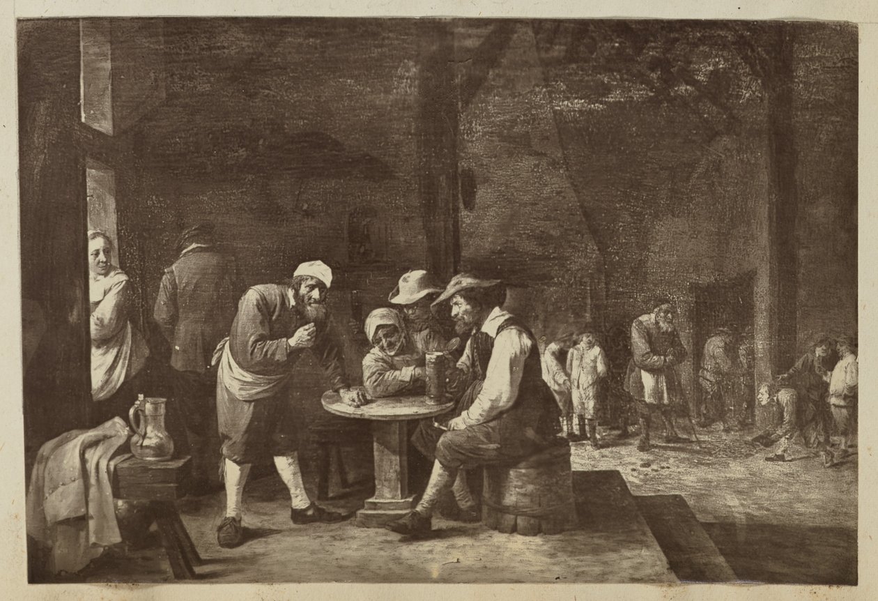 [Gemälde von Männern am Tisch versammelt] von Unknown artist