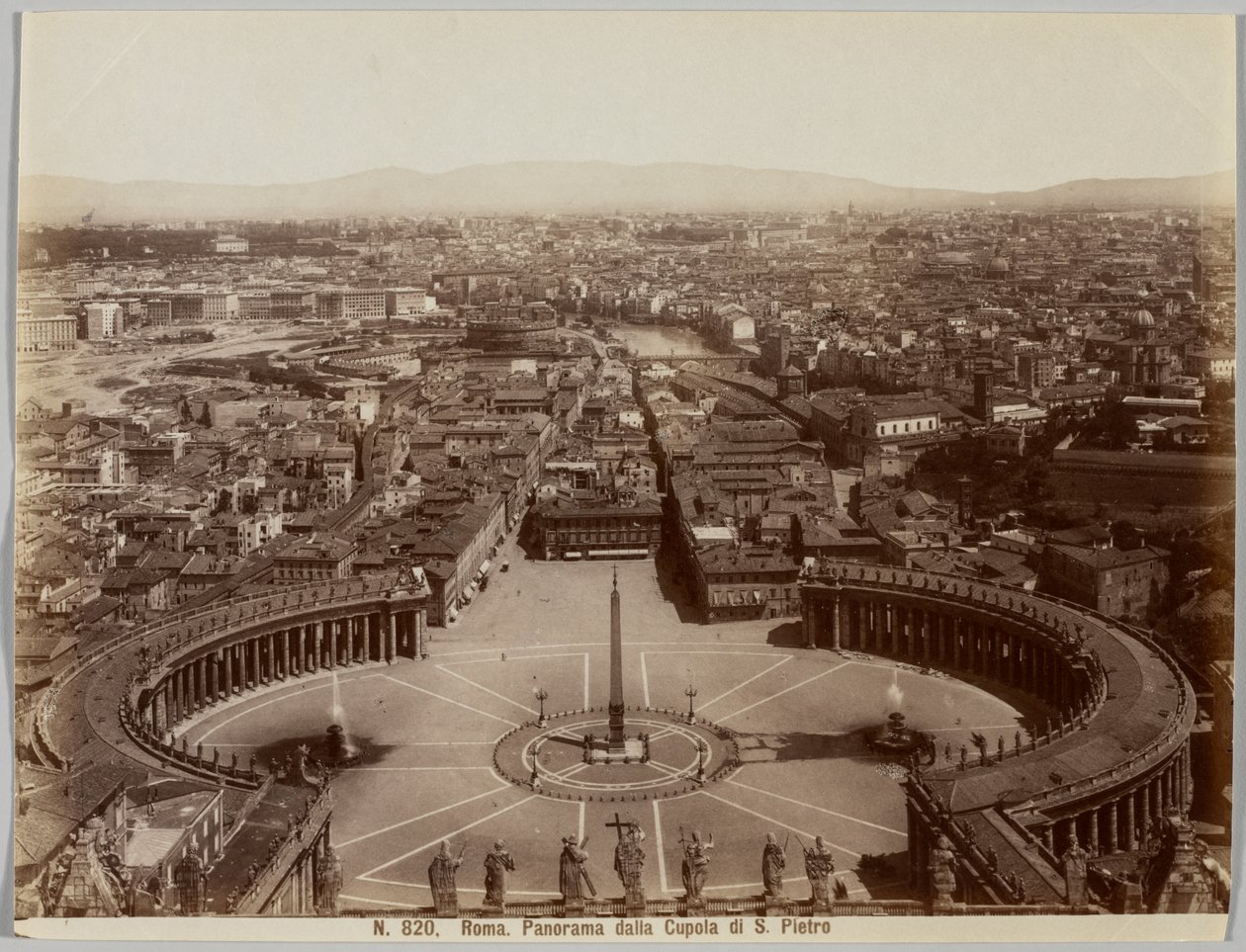 Panorama von der Kuppel des Petersdoms, Rom von Unknown artist
