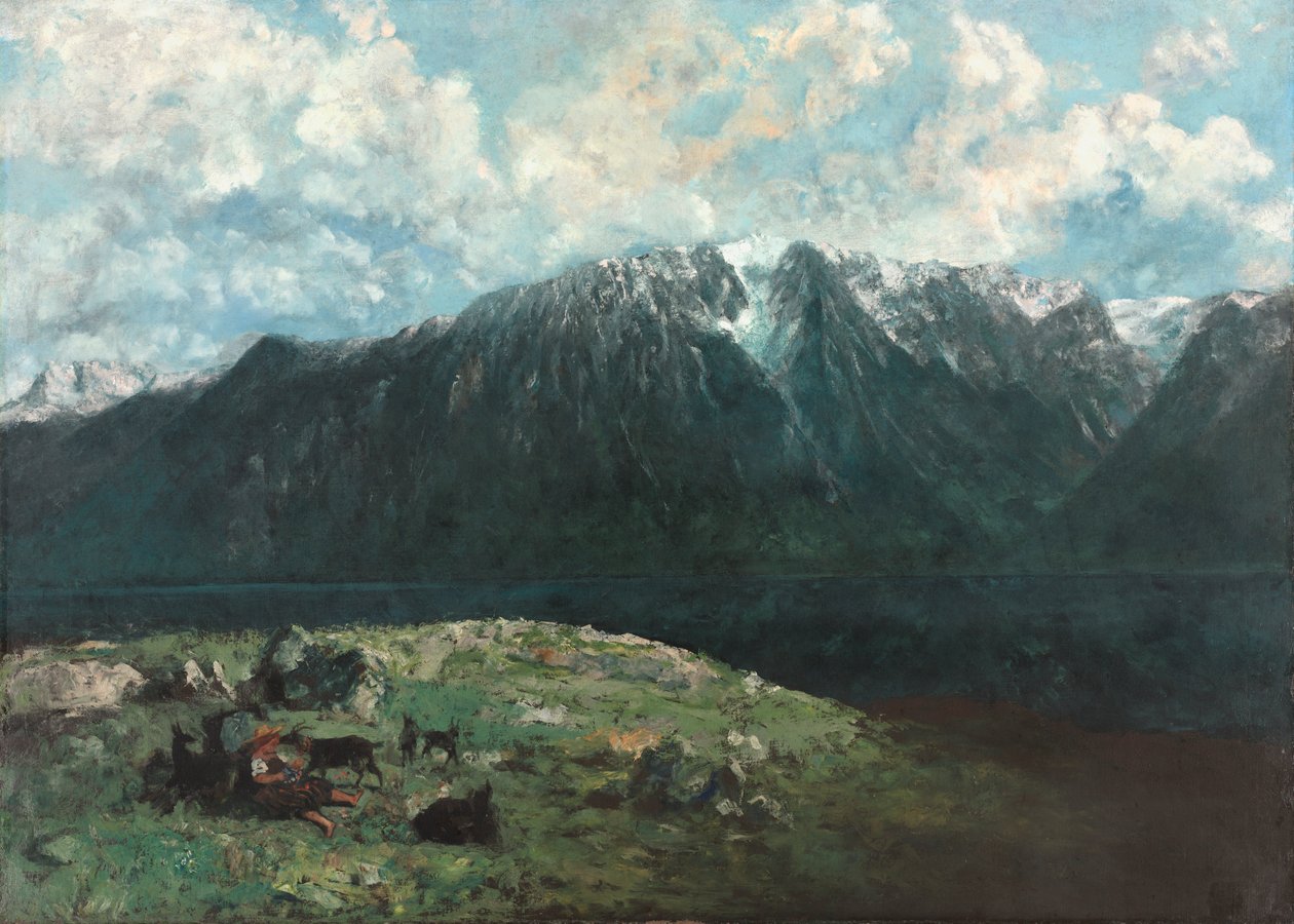 Panoramablick auf die Alpen, Les Dents du Midi von Unknown artist