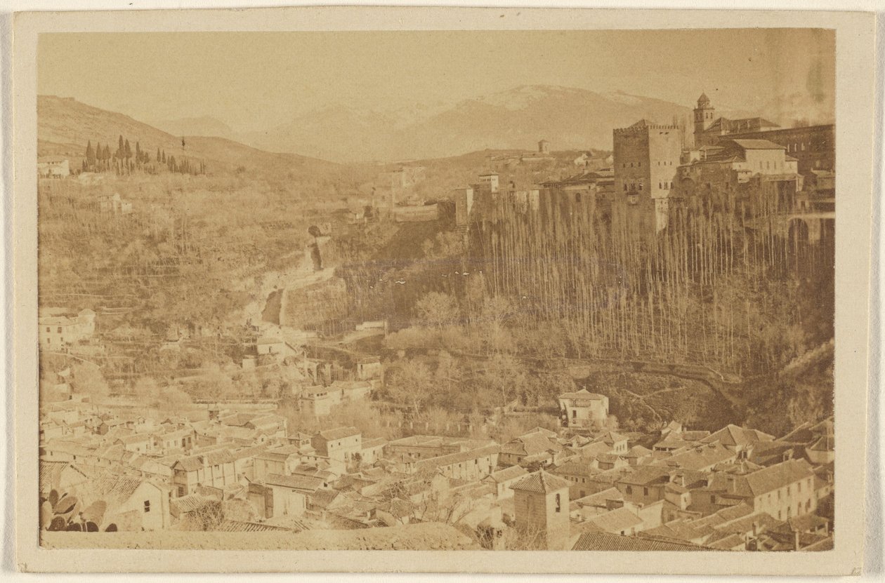 [Panoramablick auf die Alhambra, Granada, Spanien] von Unknown artist